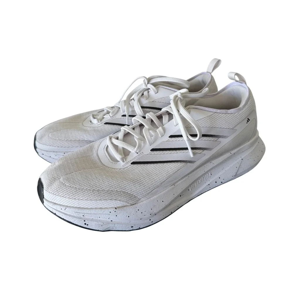 Adidas‎ Duramo Speed Mens Running Shoes White Black Lightmotion Sneakers IF4012